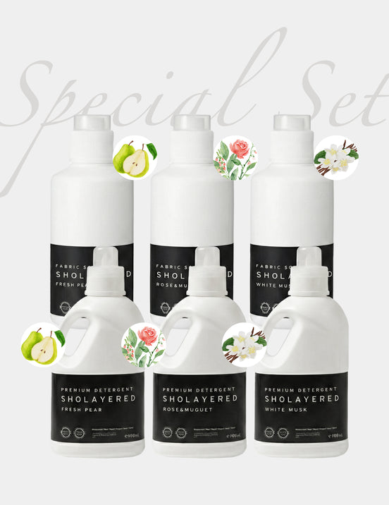 【アウトレット】ランドリーセット｜洗濯用洗剤＆柔軟剤 6点