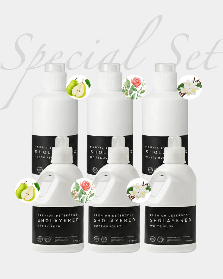 【アウトレット】ランドリーセット｜洗濯用洗剤＆柔軟剤 6点